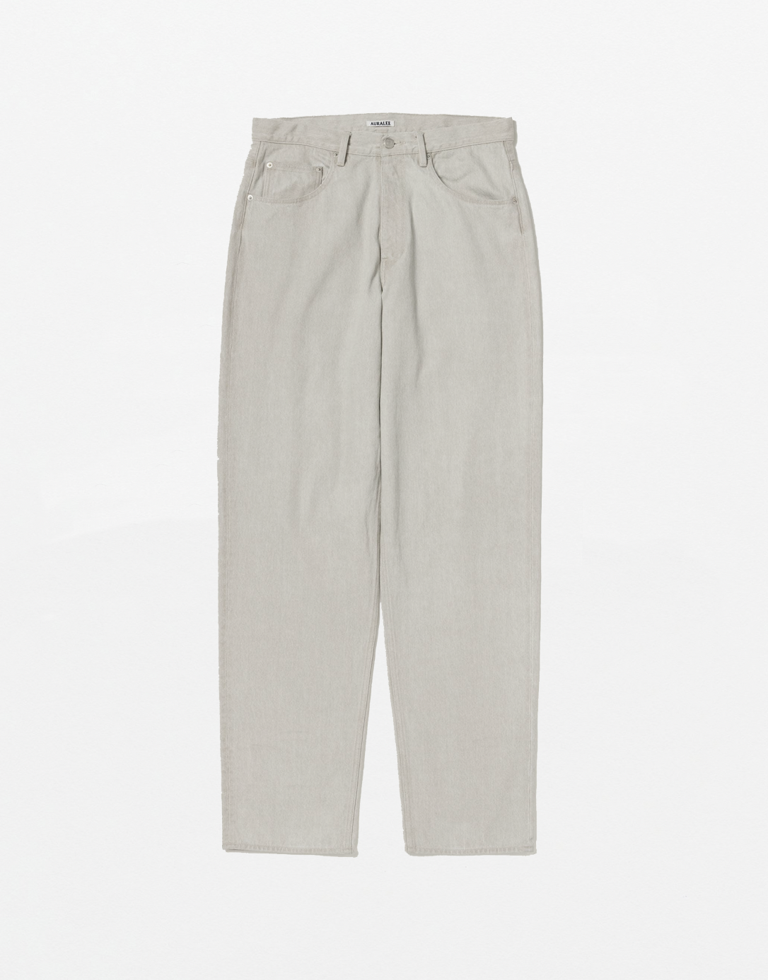 Auralee - ALPACA WOOL SILK TWEED SLACKS (GRAY BROWN HAIRLINE